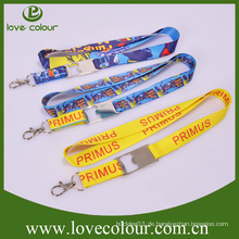 Hochwertige preiswerte benutzerdefinierte Logo Polyester Lanyard mit Flaschenöffner